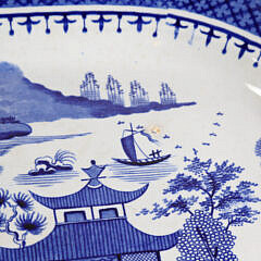 19th Century English Ridgeway Blue and White Large Transferware