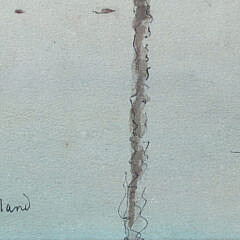 Sandy Sutherland Watercolor and Pen “Nantucket Boat Shop”