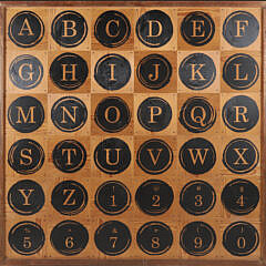 Contemporary Letters and Numbers Board