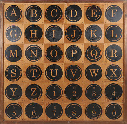 Contemporary Letters and Numbers Board