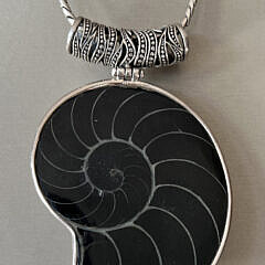 Sterling Silver Mounted Shell Pendant