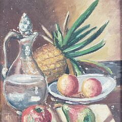 Pair of Antique E. Dalton Oil on Board Still Life Paintings