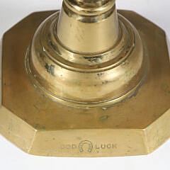 19th Century English Brass Pushup Candlestick