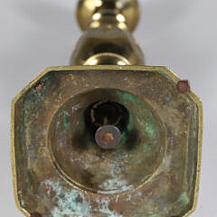 19th Century English Brass Pushup Candlestick