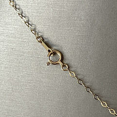 11mm Tahitian Grey Pearl Tin Cup Necklace, 10k Gold Chain