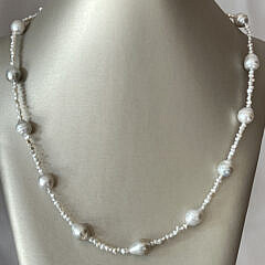 41665 South Sea + Keshi Pearl Necklace A_IMG_7757