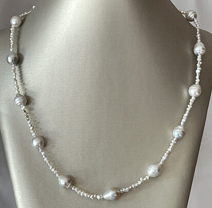 41665 South Sea + Keshi Pearl Necklace A_IMG_7757