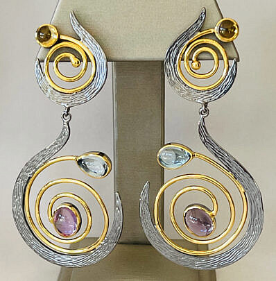 42124 Citrine Topaz Amethyst Earrings B_IMG_7797