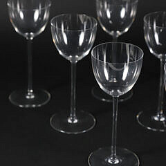 Set of Ten Baccarat Crystal Sherry Glasses