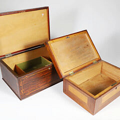 Two Antique Inlaid Trinket Boxes