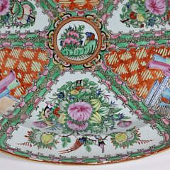 Rose Medallion Meat Platter, 19th Century