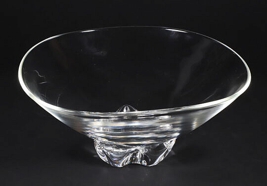 Signed Steuben Clear Glass Bowl