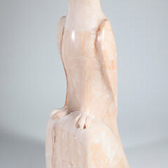 Carved Pink Marble Sculpture "Falcon"