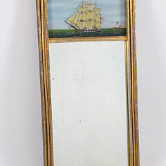 American Gilt Eglomise Constitution Mirror, Early 19th Century