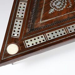 Fine Mother of Pearl Inlaid Cribbage Board, 19th Century