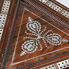 Fine Mother of Pearl Inlaid Cribbage Board, 19th Century