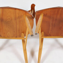 Set of Six Stephen Swift Signed Cherrywood and Ash Pomfret Windsor Dining Chairs