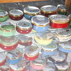 Fifty-One  Staffordshire Porcelain Nantucket Trinket Boxes