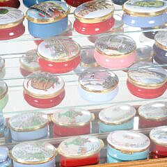 Fifty-One  Staffordshire Porcelain Nantucket Trinket Boxes