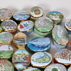 Fifty-One  Staffordshire Porcelain Nantucket Trinket Boxes