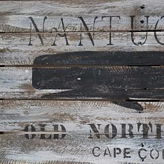 Contemporary Whale Sign “Nantucket Old North Wharf – Cape Cod, MA”