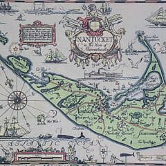 Tony Sarg Limited Edition Folk Art Map of Nantucket