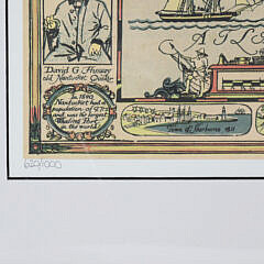 Tony Sarg Limited Edition Folk Art Map of Nantucket