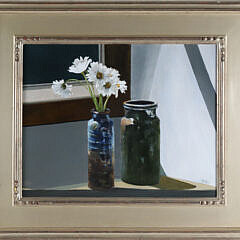 Roy Bailey Oil on Canvas "Daisies Still Life"