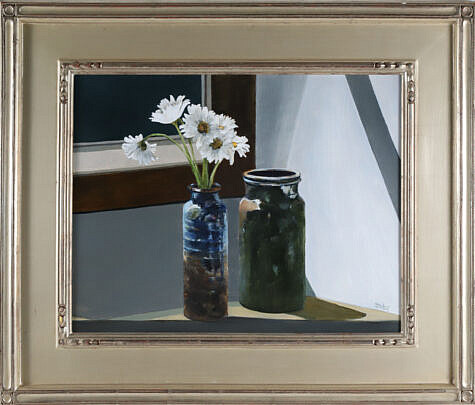 Roy Bailey Oil on Canvas "Daisies Still Life"