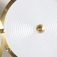 Pair of Modern White Metal Dome Kitchen Lights