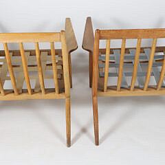 Two Danish Mid Century Modern “Z” Lounge Chairs, one by Poul Jensen for Selig