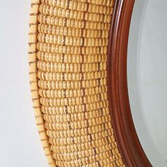 Ritch Leone Nantucket Basket Woven Oval Wall Mirror 