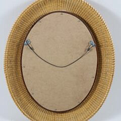 Ritch Leone Nantucket Basket Woven Oval Wall Mirror 