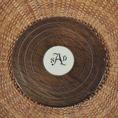 Twelve Nantucket Basket Trays with Center Scrimshaw Monogram “SDA”