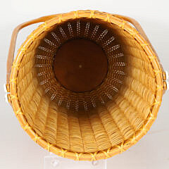 Paul Willer Tall Round Double Swing Handle Nantucket Basket