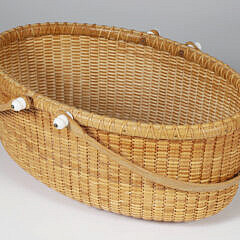 Bill Sevrens Double Swing Handle Oval Nantucket Basket