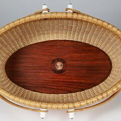 Bill Sevrens Double Swing Handle Oval Nantucket Basket