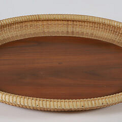Oval Two Handle Nantucket Basket Serving Tray, circa 1991