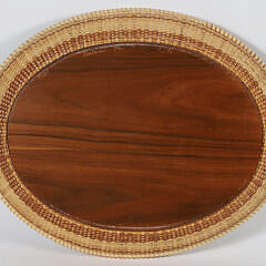 Oval Two Handle Nantucket Basket Serving Tray, circa 1991