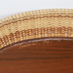 Oval Two Handle Nantucket Basket Serving Tray, circa 1991