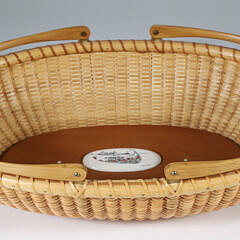 Susan Chase Ottison Oval Double Swing Handle Nantucket Basket, circa 1997