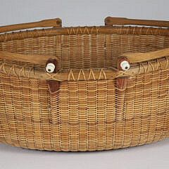 Bill Sevrens Oval Double Swing Handle Nantucket Basket