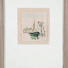 Doris and Richard Beer Watercolor on Paper “Fishing Boat”