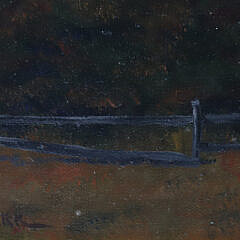 Robert Stark Jr. Oil on Canvas “Nantucket Foggy Landscape”