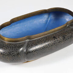 Vintage Chinese Cloisonne Oval Planter