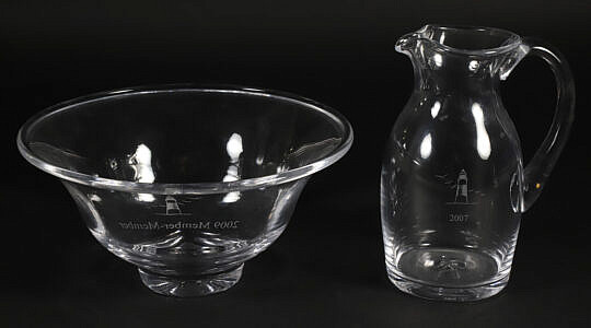 Simon Pearce Sankaty Golf Club Bowl and Pitcher