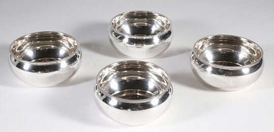 Four Sterling Silver Finger Bowls