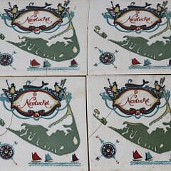 Collection of Fifteen Nantucket Porcelain Tiles 