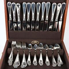 Reed and Barton Stainless Flatware Service for Twelve