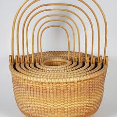 Karol Lindquist Nest of Seven Nantucket Baskets
